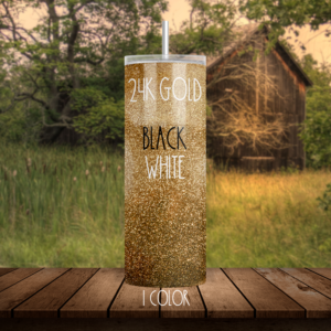 24k Gold Glitter Tumbler, 1 Color