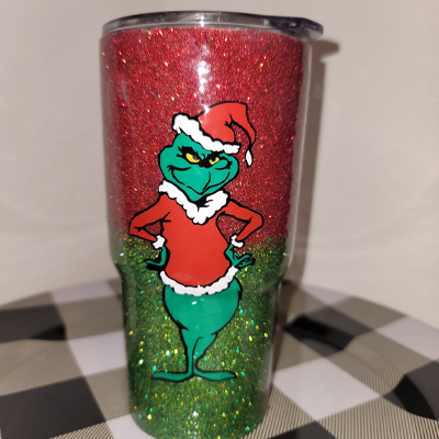 2 Color Glitter Tumbler, Custom