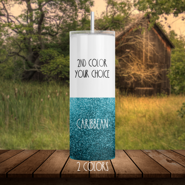 Caribbean Glitter Tumbler, 2 Colors