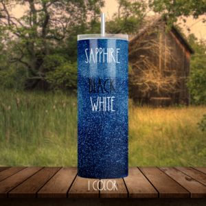 Sapphire Glitter Tumbler